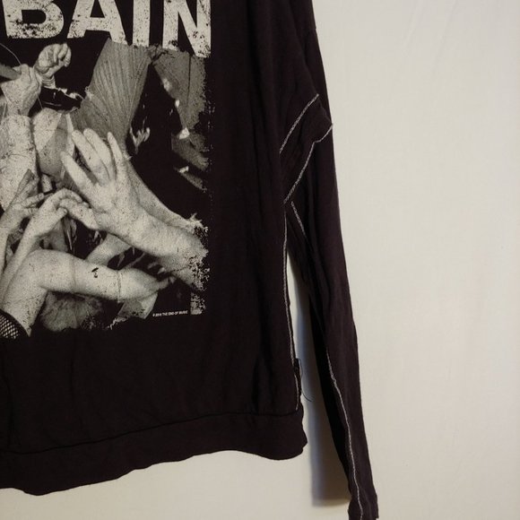 Trunk Limited Cobain womens open back long sleeve tee S - Picture 3 of 9